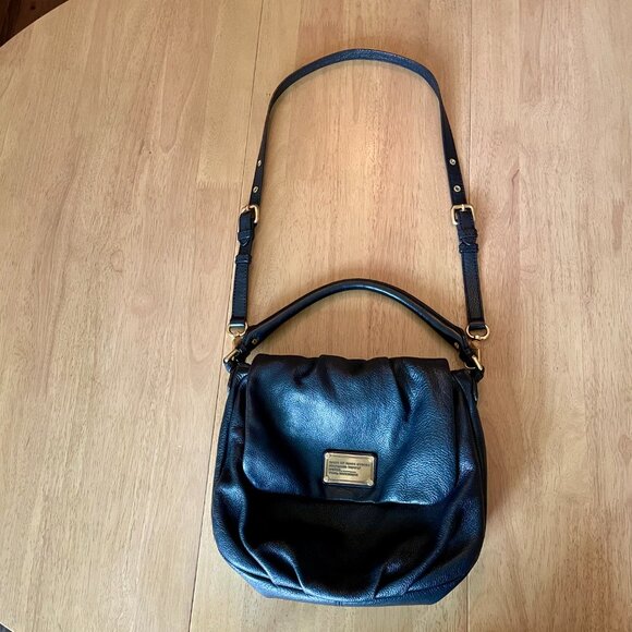 Marc By Marc Jacobs Black and Gold Leather Crossbody Purse - Picture 9 of 16